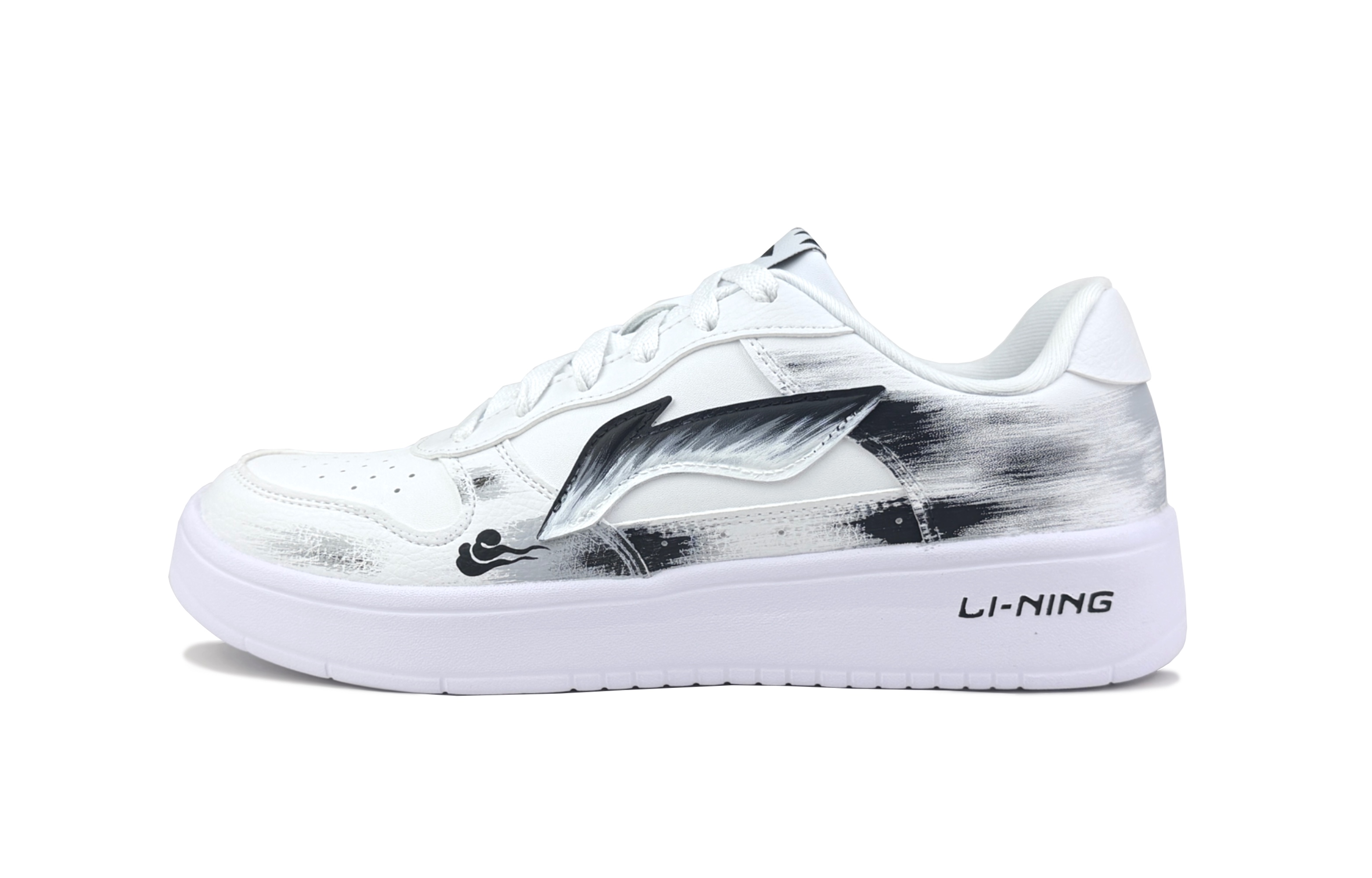 

LINING Мужские кроссовки для скейтбординга Low top, Abrasion Resistant, легкие и дышащие, Black