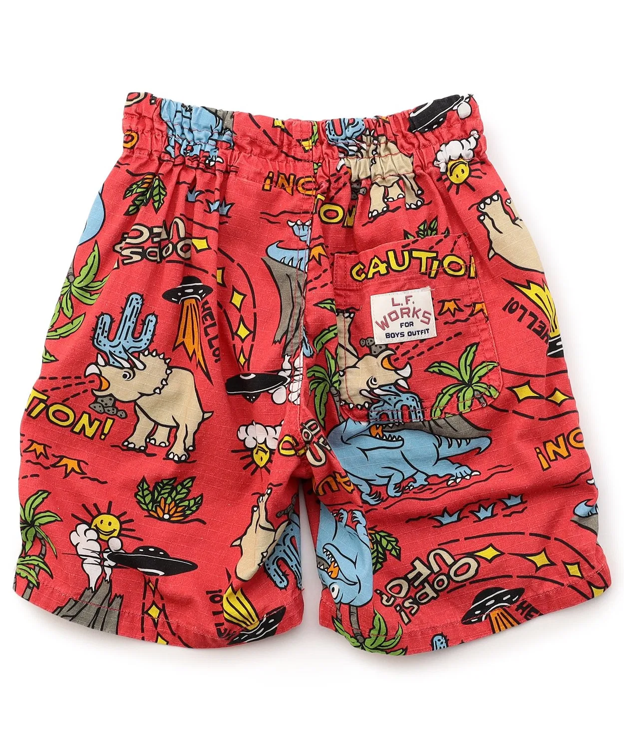 Детские шорты с принтом Dino Red F.O.KIDS, Red — фото 3
