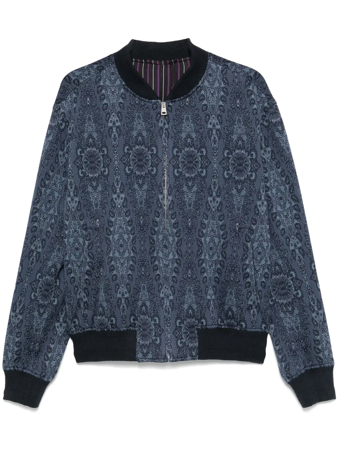 Бомбер с узорчатым жаккардом ETRO, синий
