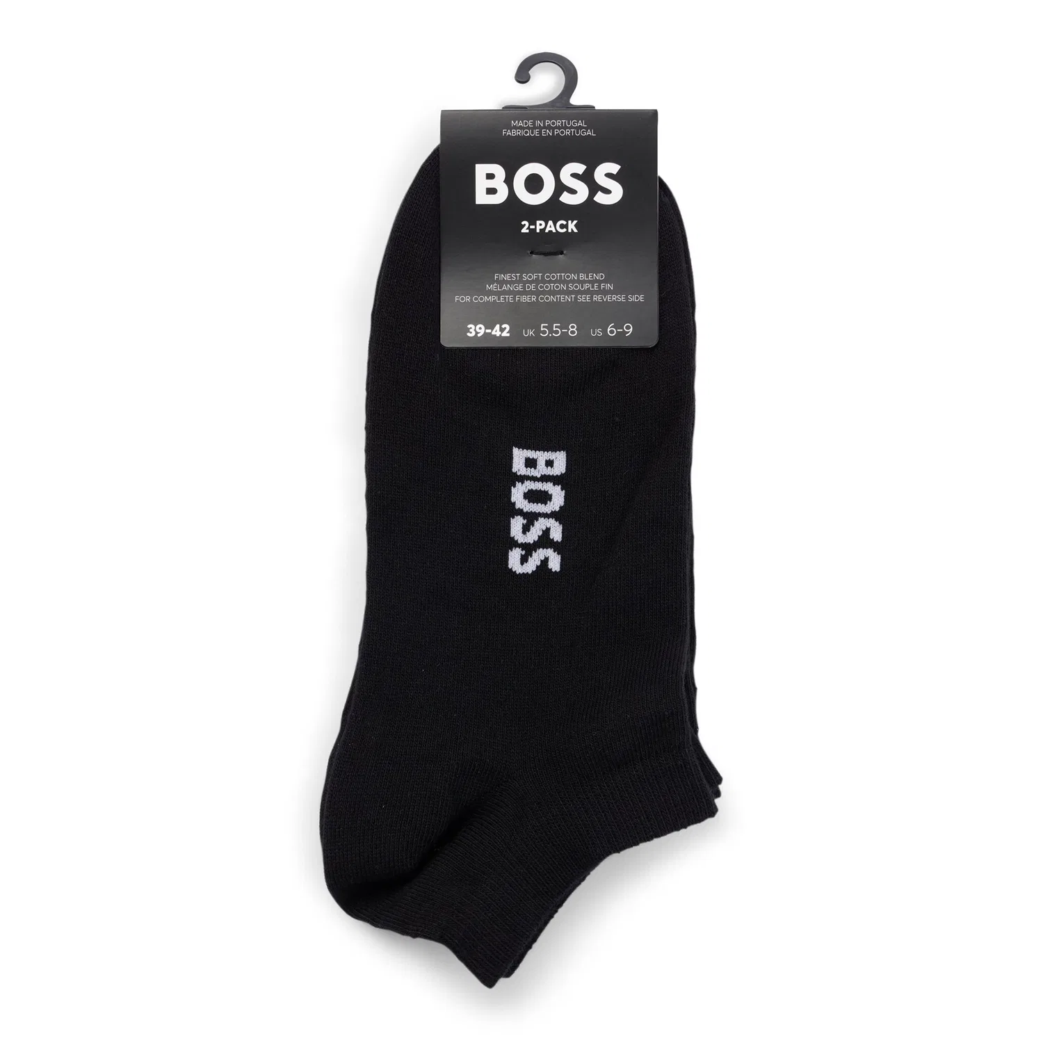 Женские короткие носки-кроссовки с логотипом BOSS, Black — фото 3