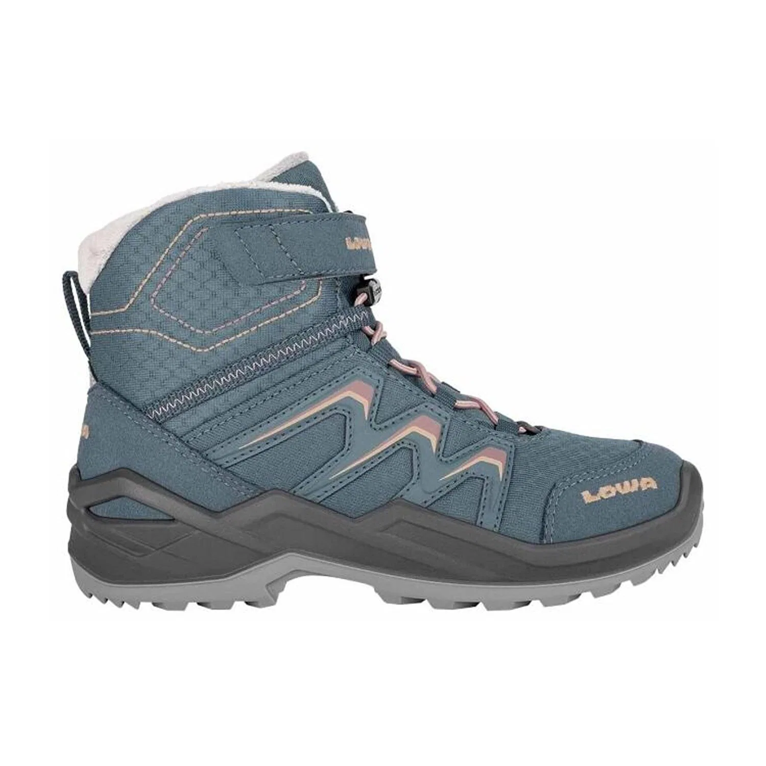 Детские ботинки для ходьбы с мембраной Gore-Tex Maddox Warm GTX Mid Jr Lowa, Petrolblau