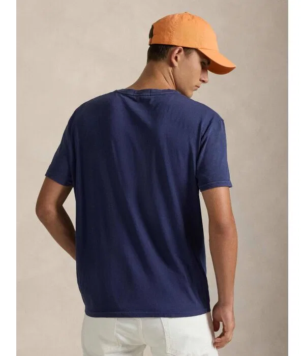 Мужская футболка хлопковая с коротким рукавом Polo Ralph Lauren, Blu Marino — фото 3