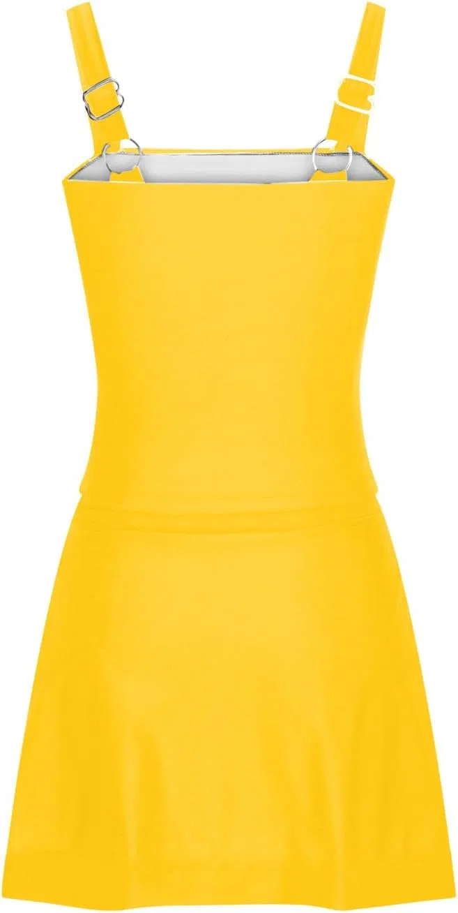 Женский танкини с утяжкой живота Retro, Yellow — фото 3