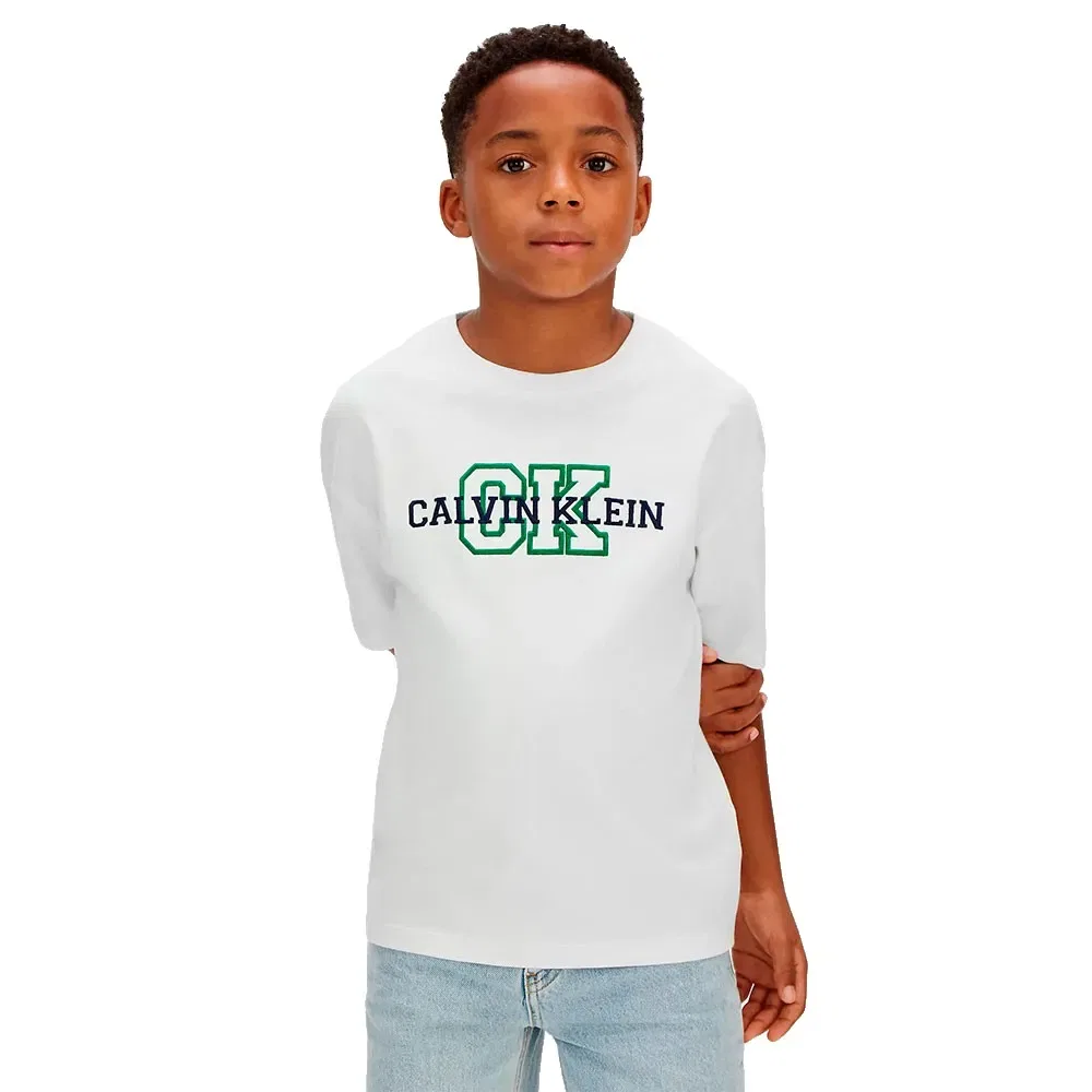 Футболка с коротким рукавом Varsity Logo Calvin Klein Jeans, белый