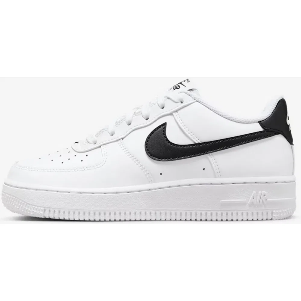 Детские кроссовки унисекс из натуральной кожи на шнуровке Air Force 1 Af1 Gs Leather Nike — фото 2