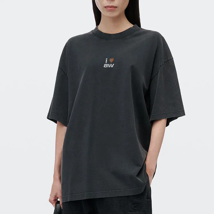 Футболка унисекс с принтом Alexander Wang, Washed Black — фото 4