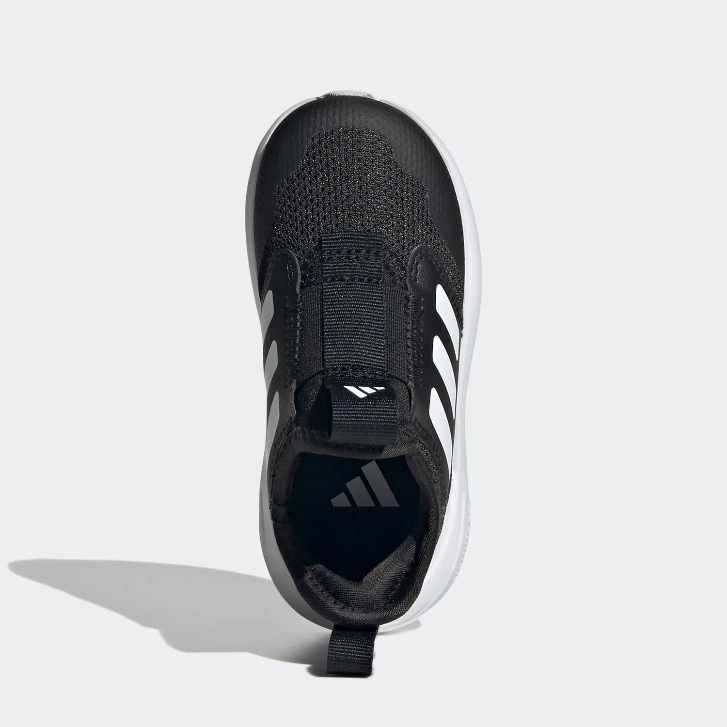 Детские слипоны-кроссовки Cloudfoam Adidas Sportswear, Core Black/Ftwr White/Core Black — фото 4