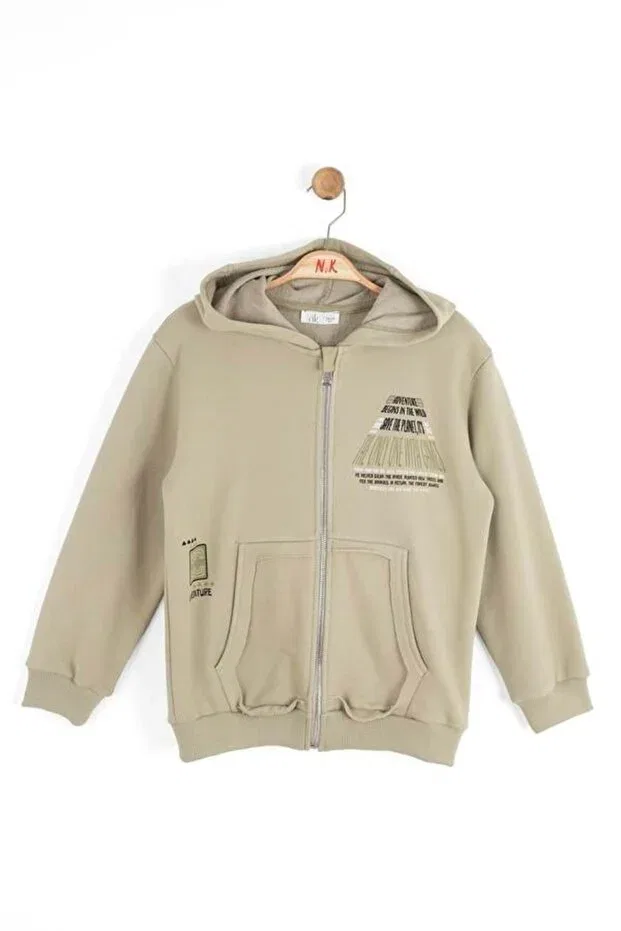 Детский кардиган с принтом Boy'S adventure zippered cardigan nk-49318 Nk Kids, Green — фото 2