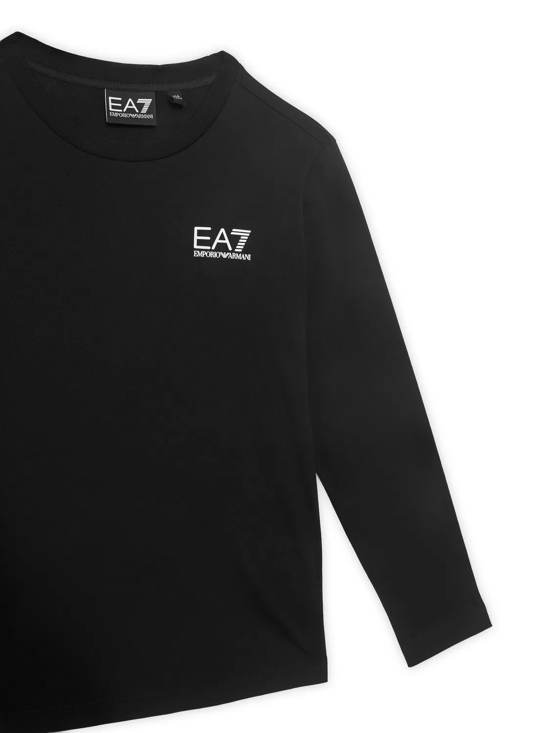 Лонгслив стандартного кроя для мальчика Ea7 Emporio Armani, черный — фото 3