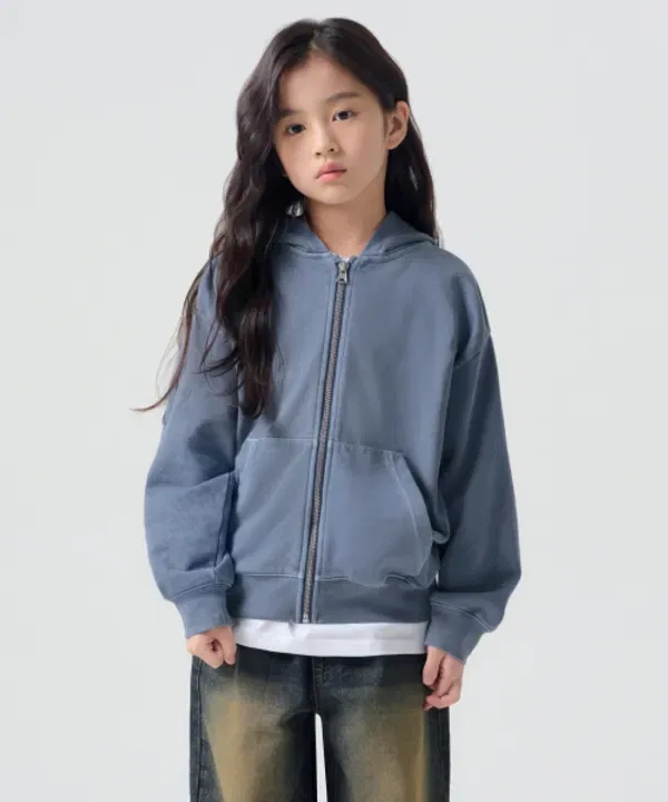 Худи оверсайз, пигментное, Musinsa Standard Kids, Dusty Blue