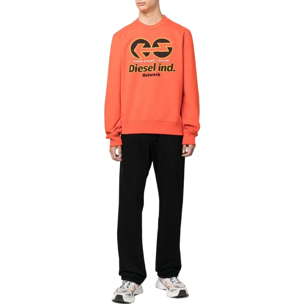 Мужской свитшот с круглым вырезом DIESEL, Orange — фото 3