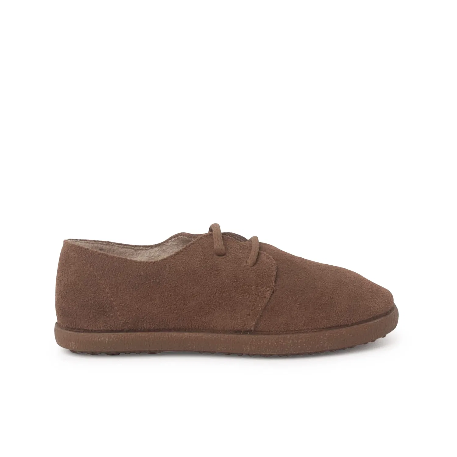 Детские туфли-блогеры из замши с моделью Pisamonas Scarpe Blucher Stringate Con Suola In Caramello Pisamonas, Camel