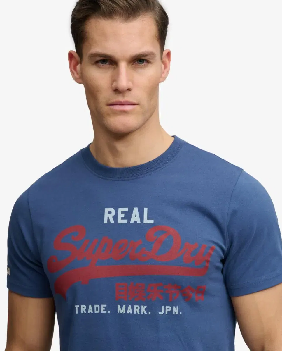 Мужская футболка с коротким рукавом Superdry, Azul — фото 3