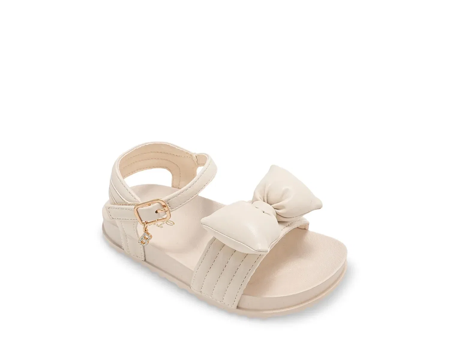 Сандалии Lily с бантом и подвеской, bebe, бежевый