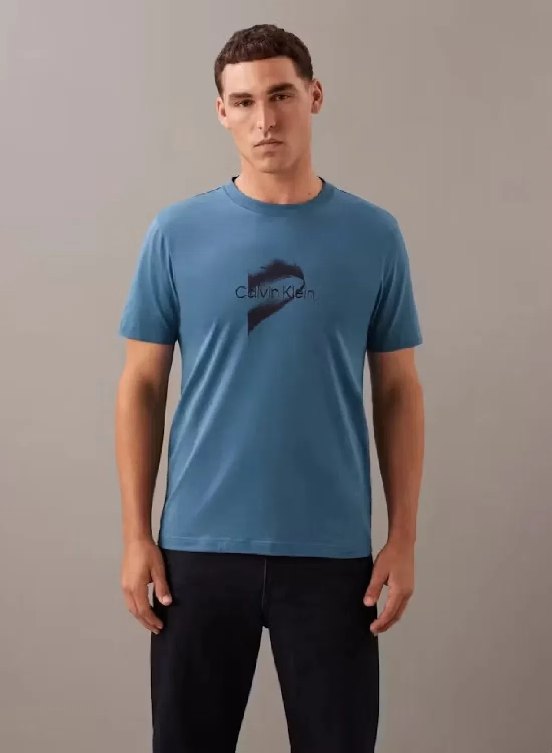 Футболка с коротким рукавом Regular fit logo Calvin Klein, темно-синий