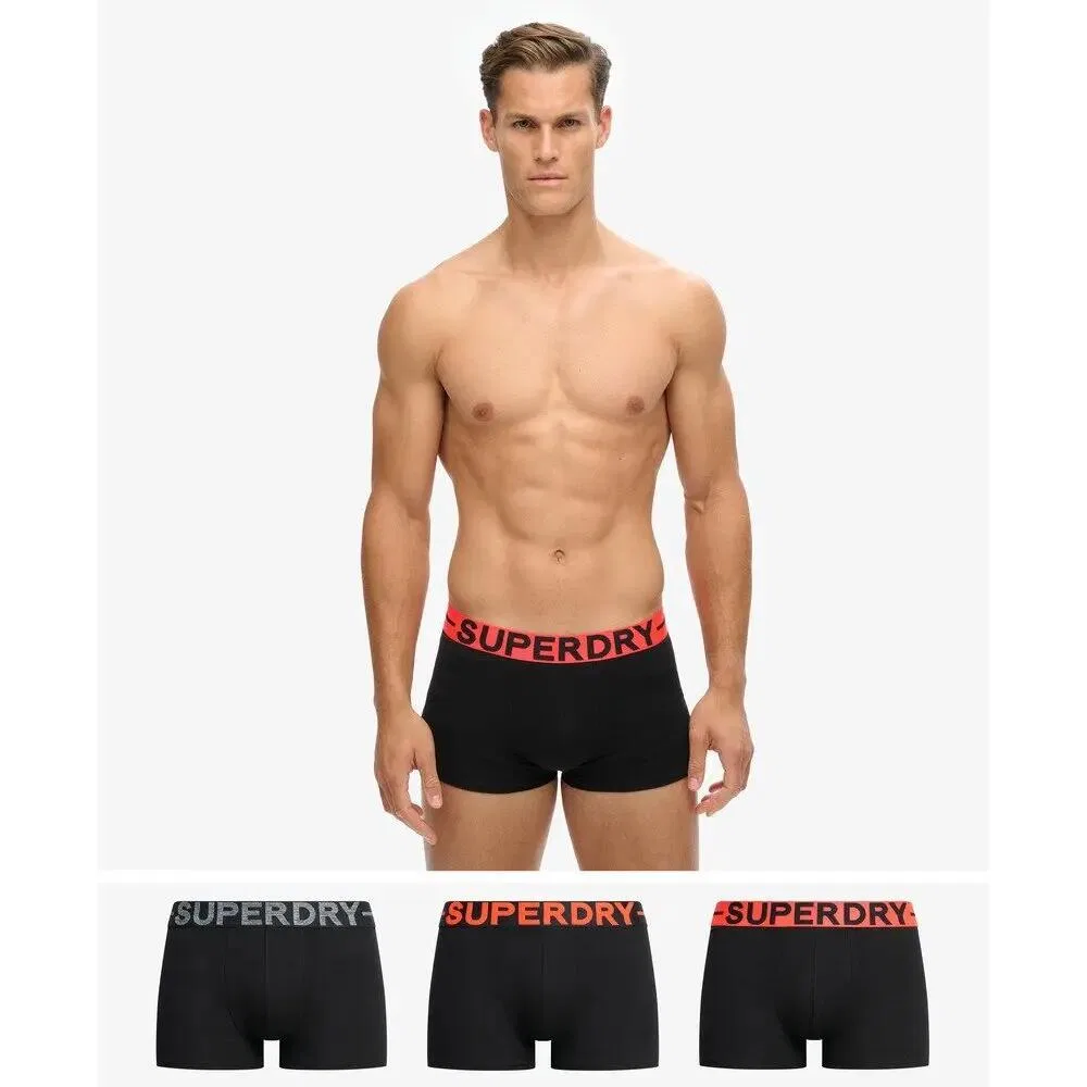 Мужские трусы с принтом Superdry, Черный Оранжевый — фото 2