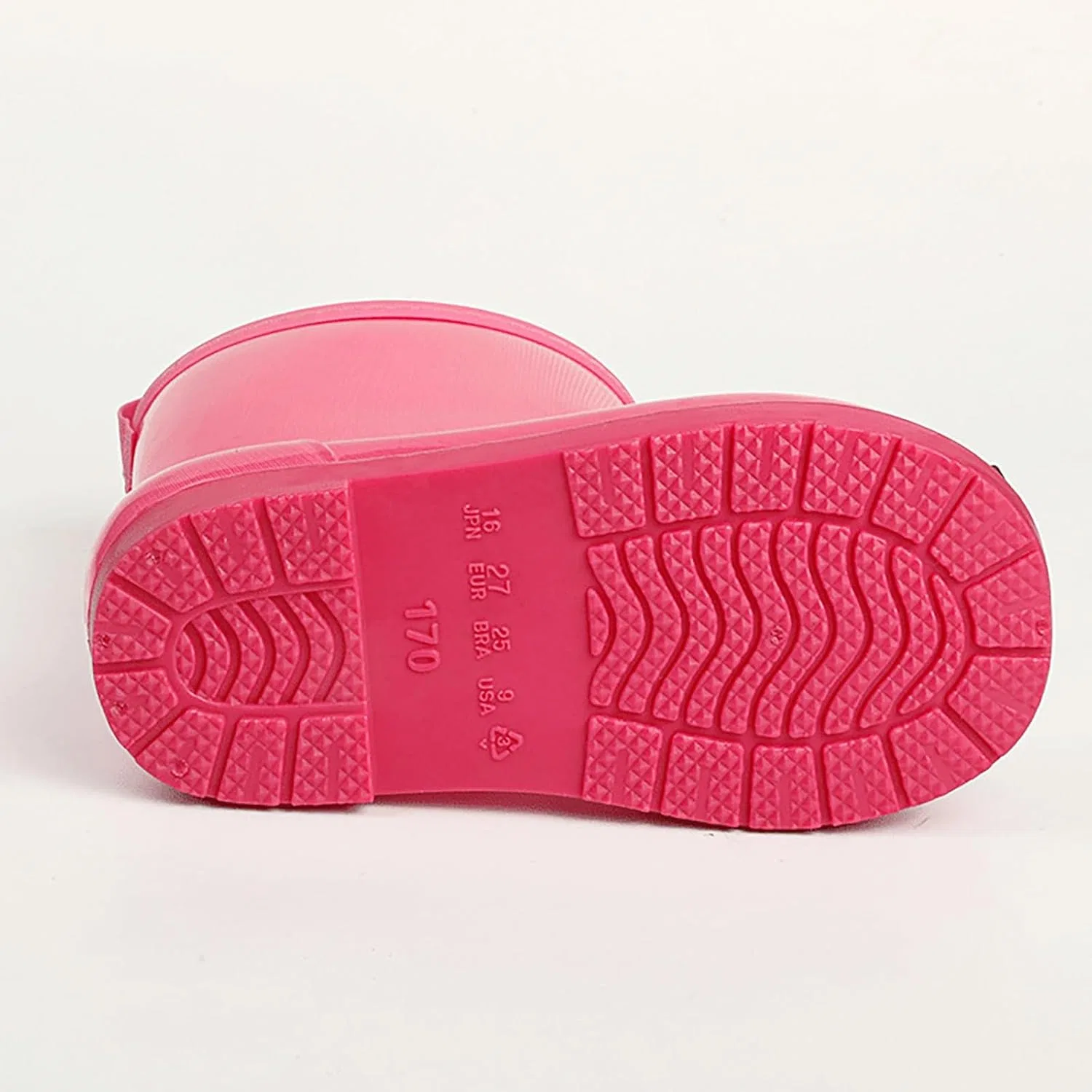 Детские сапоги дождевые с принтом для мальчиков и девочек, Hot Pink — фото 3