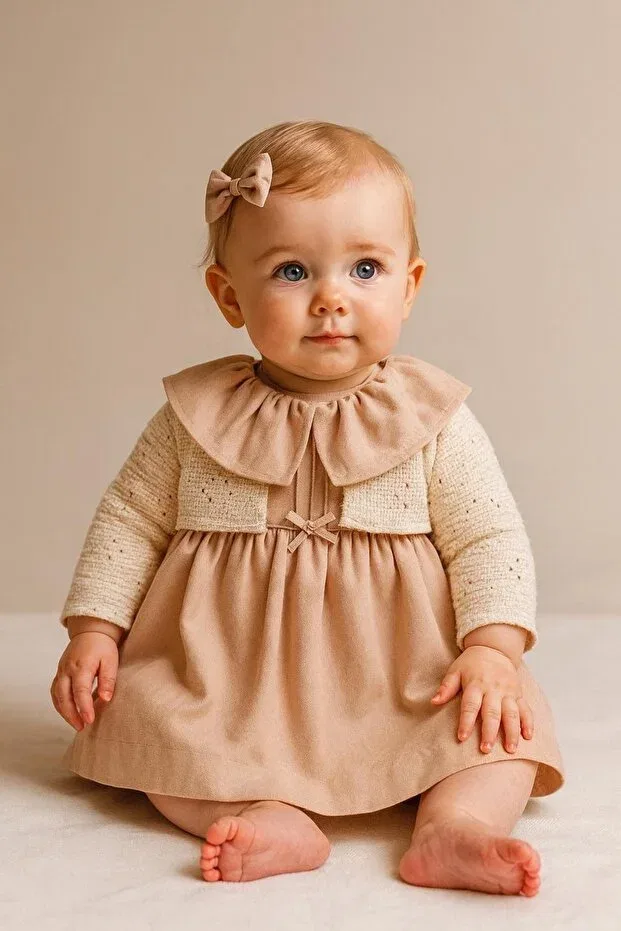 Детское платье для девочек хлопковое Mixmax Bebe, Pink