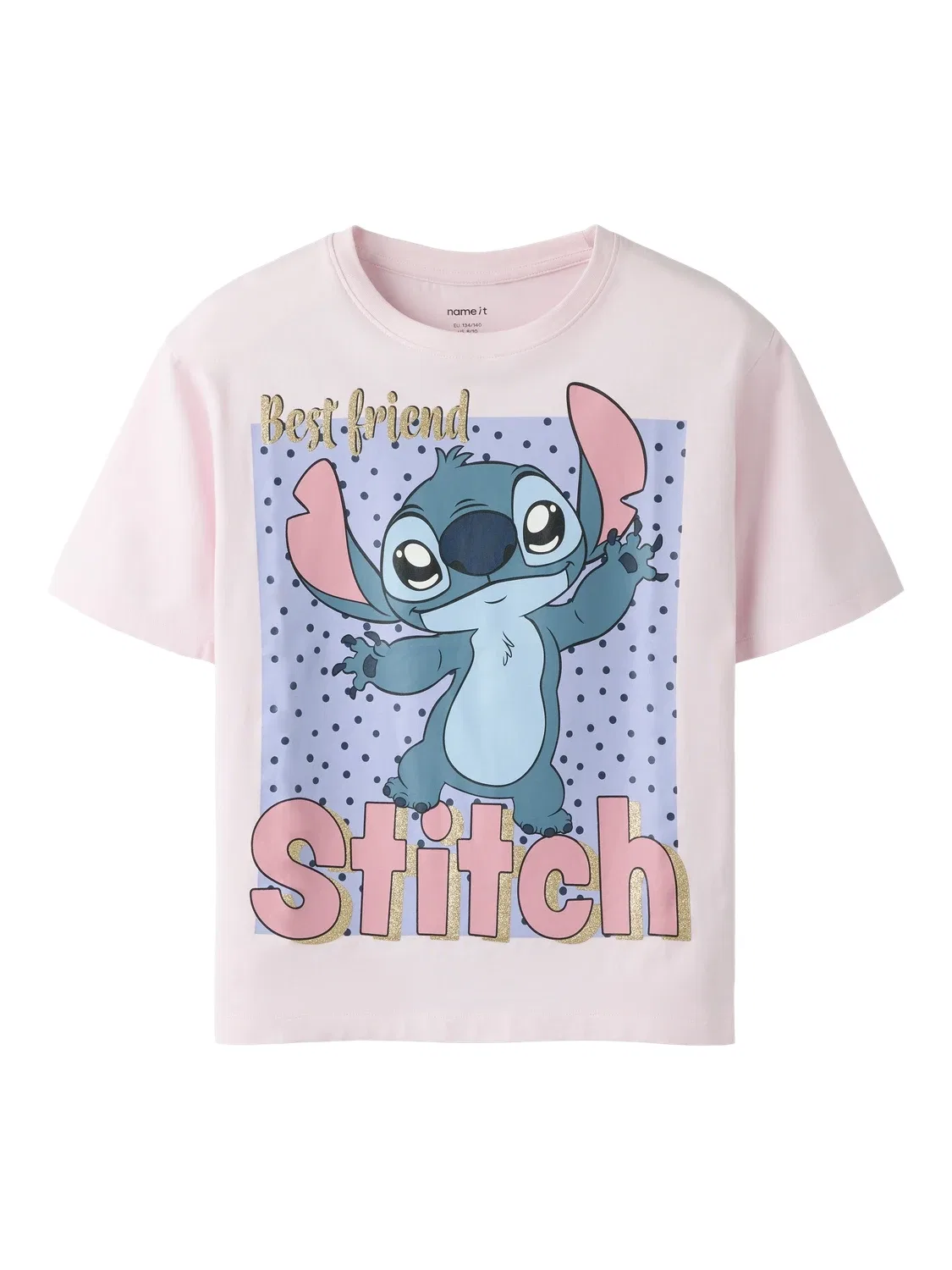 Футболка с принтом Stitch Disney Name It, розовый
