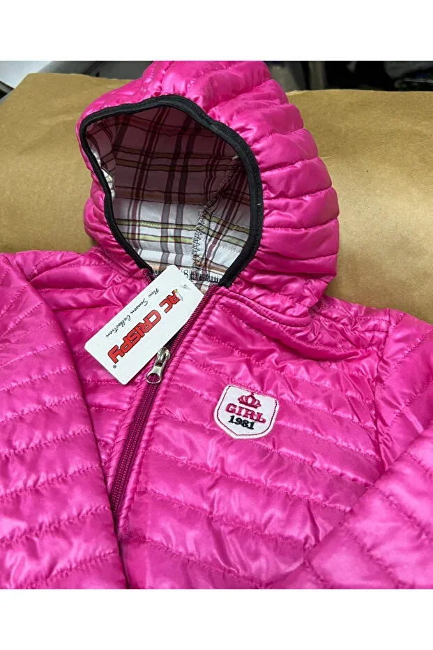 Детское пальто для девочек с капюшоном College Rc Crispy, Pink — фото 3