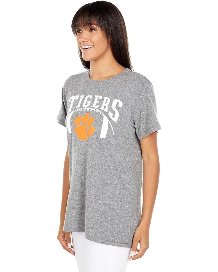 

Футболка Lauren James Clemson Tigers 1/2 Time Short Sleeve Tee, цвет Heather Grey