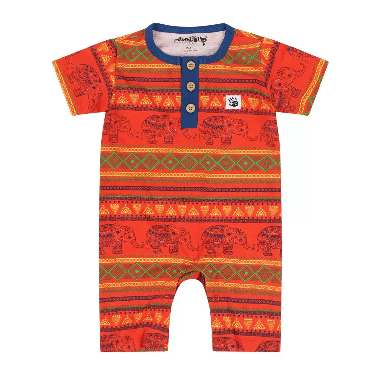 Детское боди-комбинезон с коротким рукавом Mixed Up Clothing, Jacquard Stripe