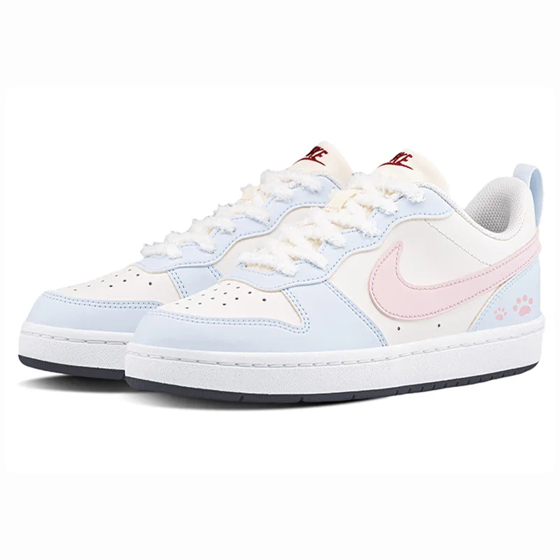 Детские кроссовки для скейтбординга с принтом Court Borough Nike, Blue Pink — фото 4