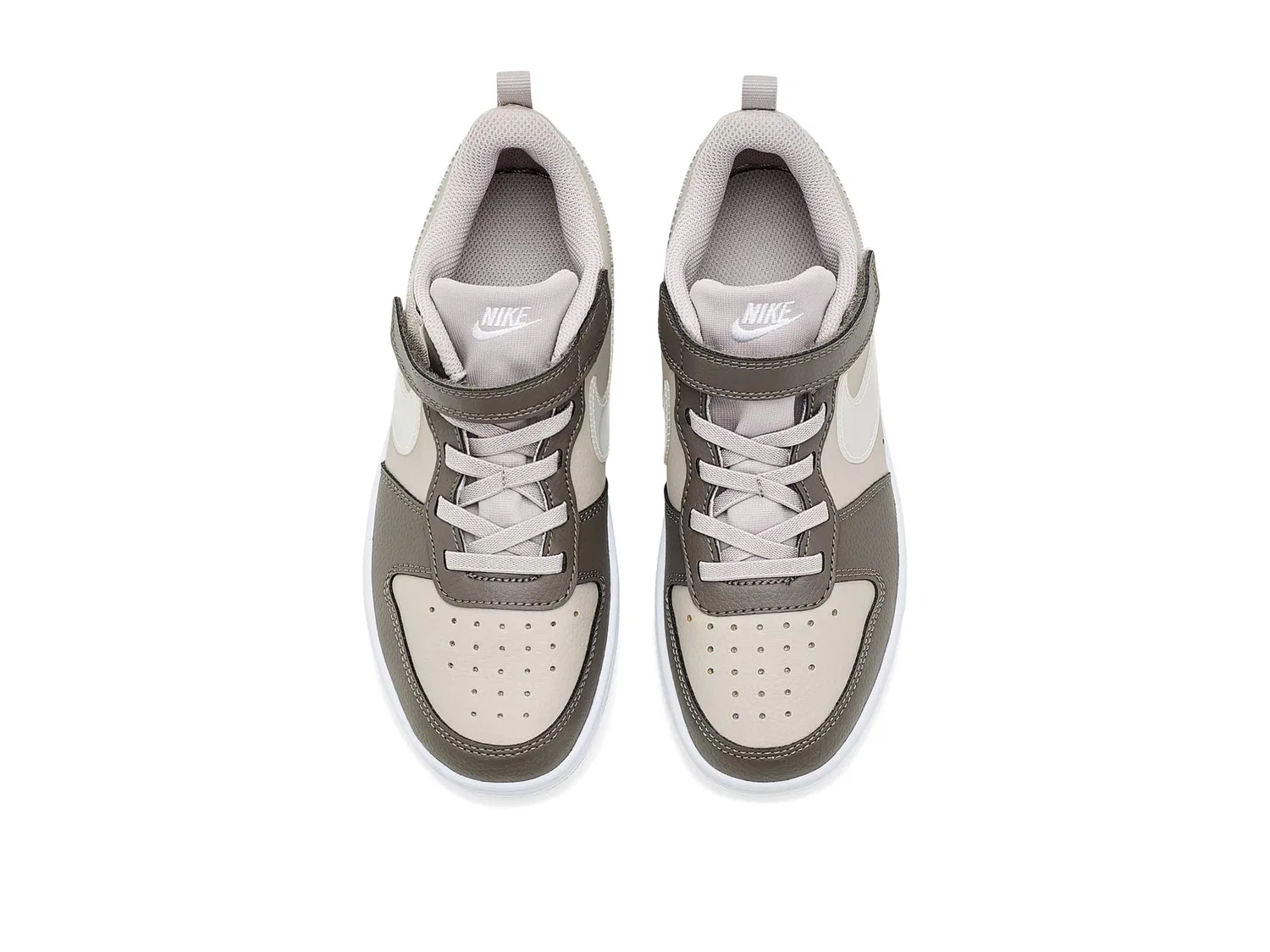 Кроссовки Court Borough Low (для маленьких детей) Nike Kids, Moon Particle/White/Cave Stone/White — фото 3