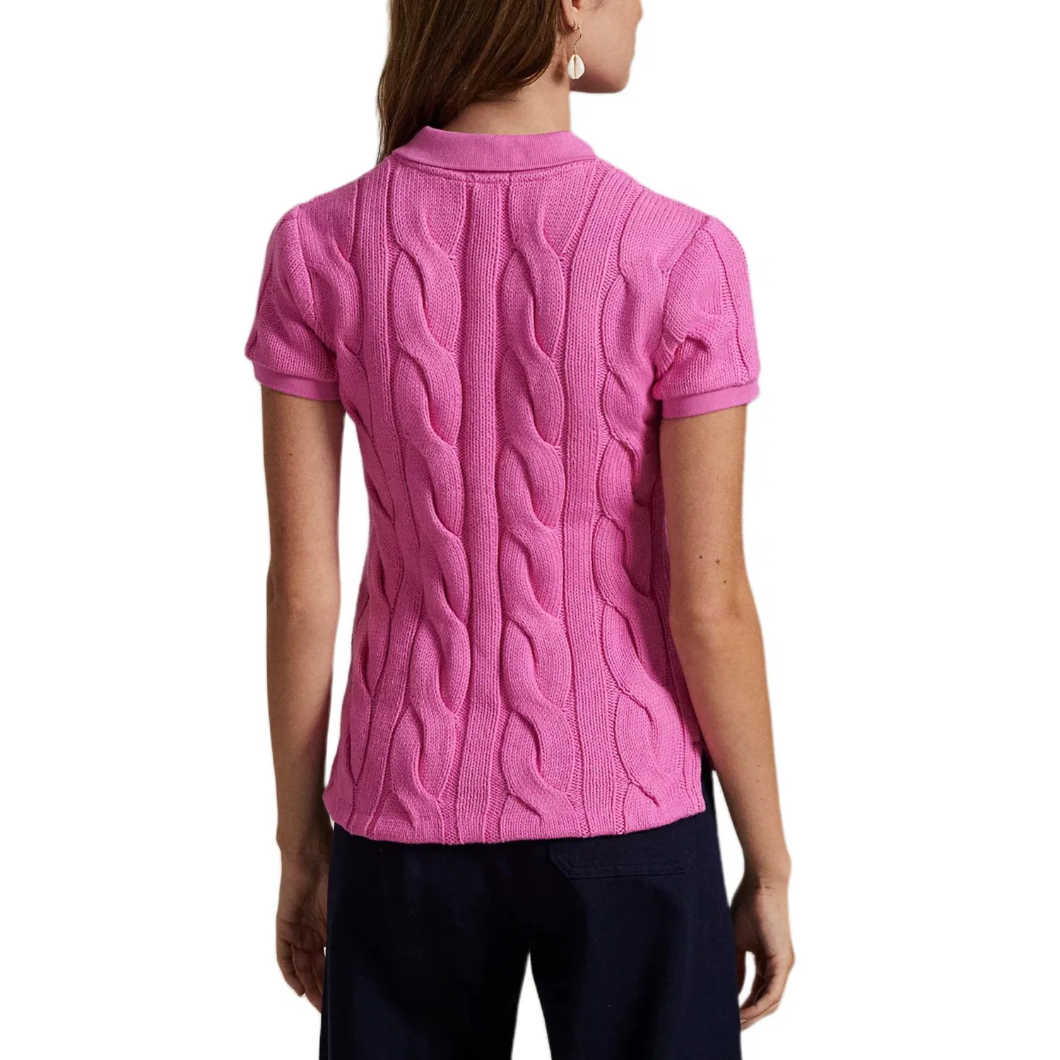 Женское поло с зауженным кроем Pink Polo Ralph Lauren, Pink — фото 4