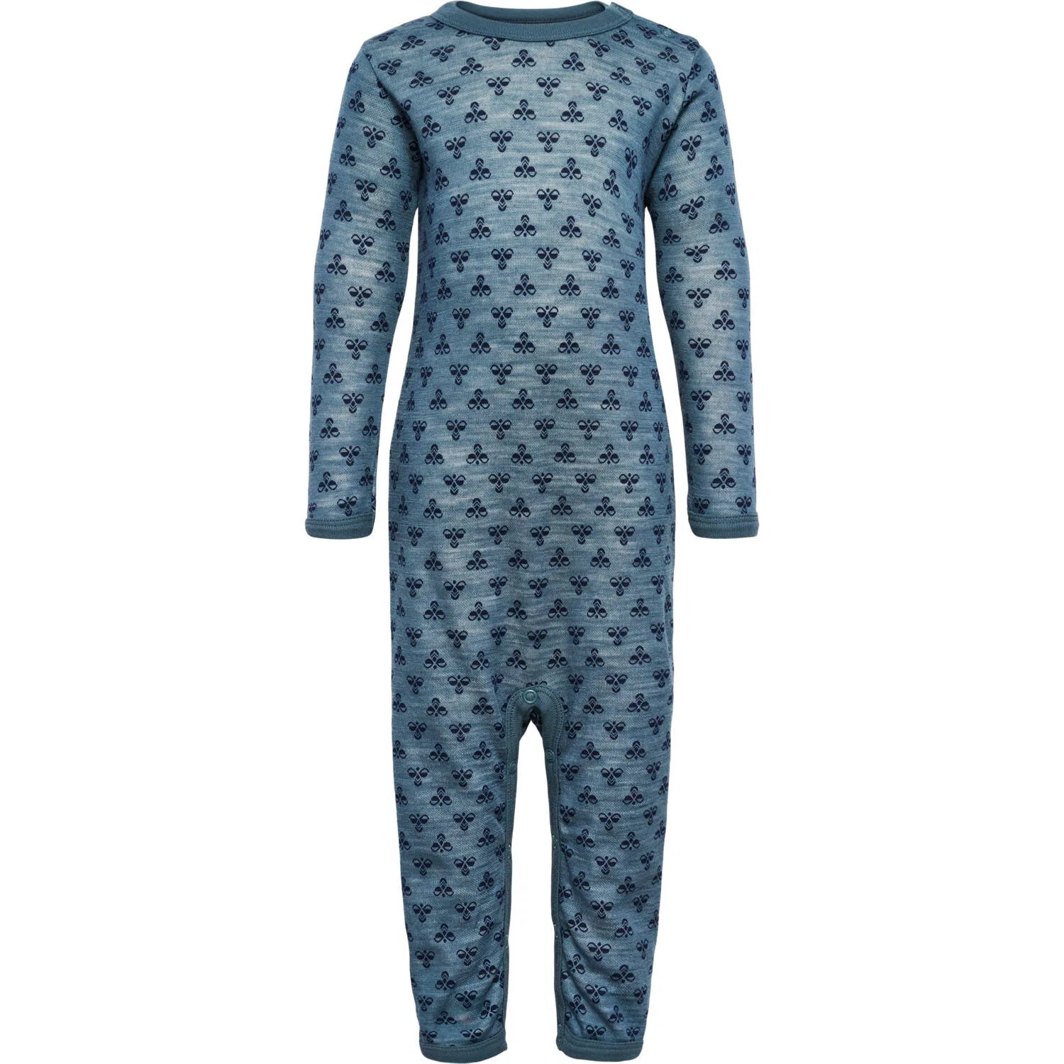 Детский боди с длинным рукавом для мальчиков Hummel Sonny, Blau Blaugrau Schwarz — фото 2