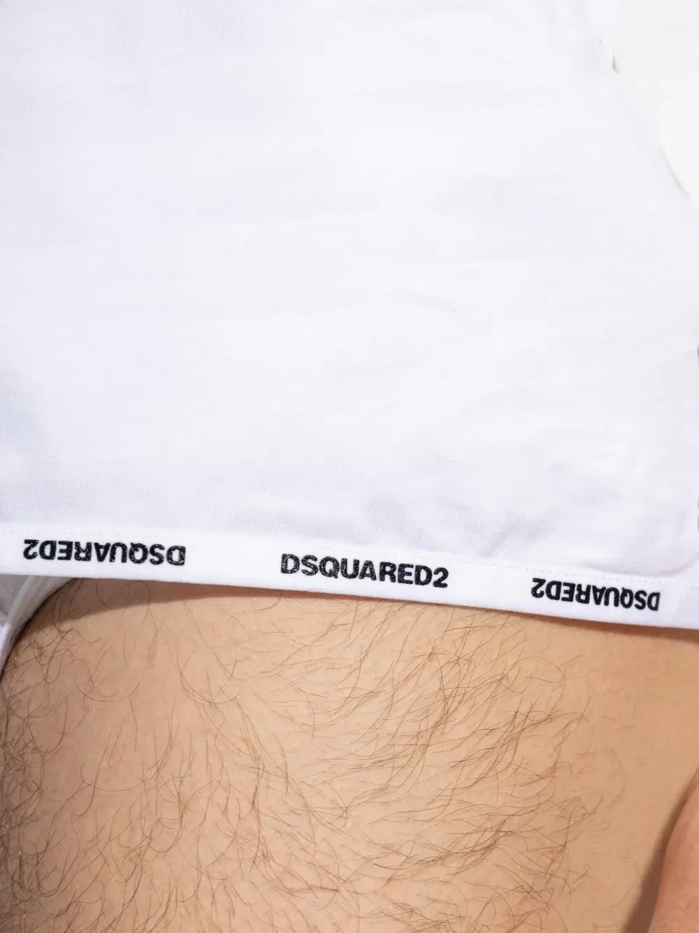 Футболка с логотипом на поясе DSQUARED2, белый — фото 4