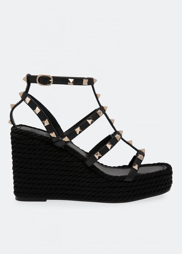 

Сандалии VALENTINO GARAVANI Rockstud wedge sandals, черный