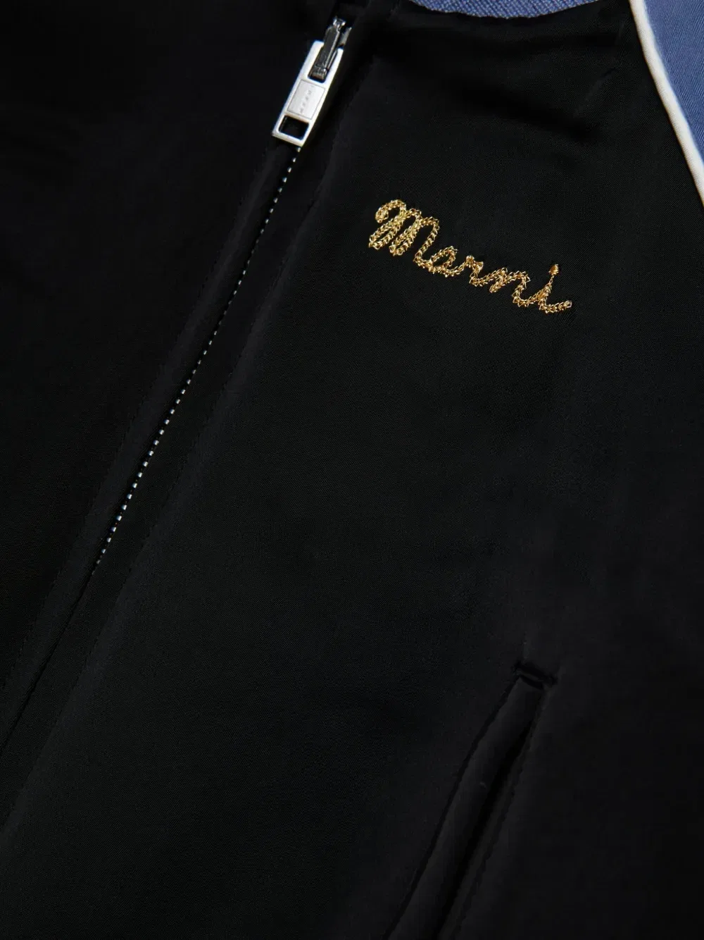 Бомбер в стиле колор-блок с логотипом Marni Kids, черный — фото 4
