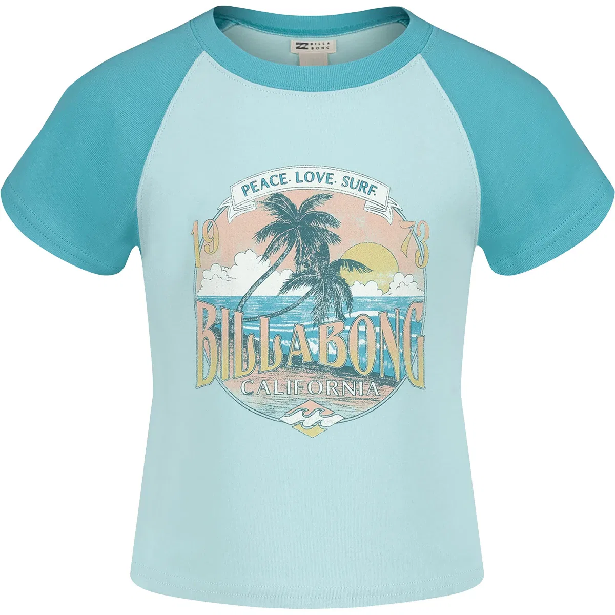 Детская футболка хлопковая с принтом Tropical Mindset Billabong, Mint