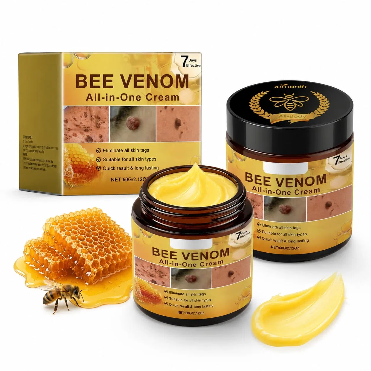 Крем для тела Bee Venom, SNOCKOO, 60 г, упаковка 2 шт.