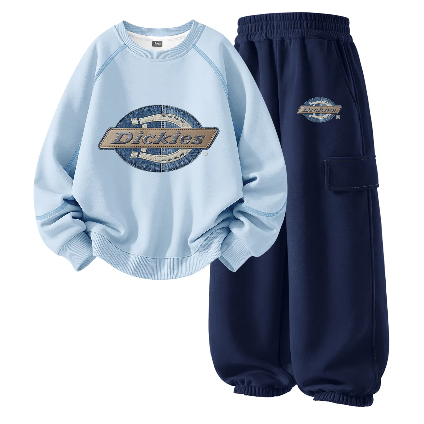 Детский комплект из двух футболок с принтом Suno Painting Lightning Purple и Suno Painting K Light Heather Gray, Dickies — фото 3