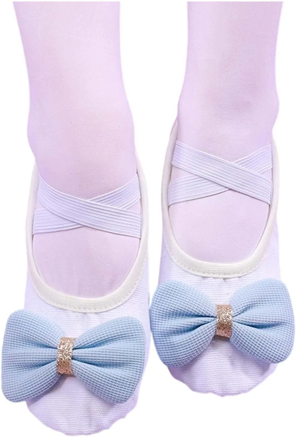 Детские балетки для девочек с бантом из канваса, модель Ballet Shoes, бренд, White