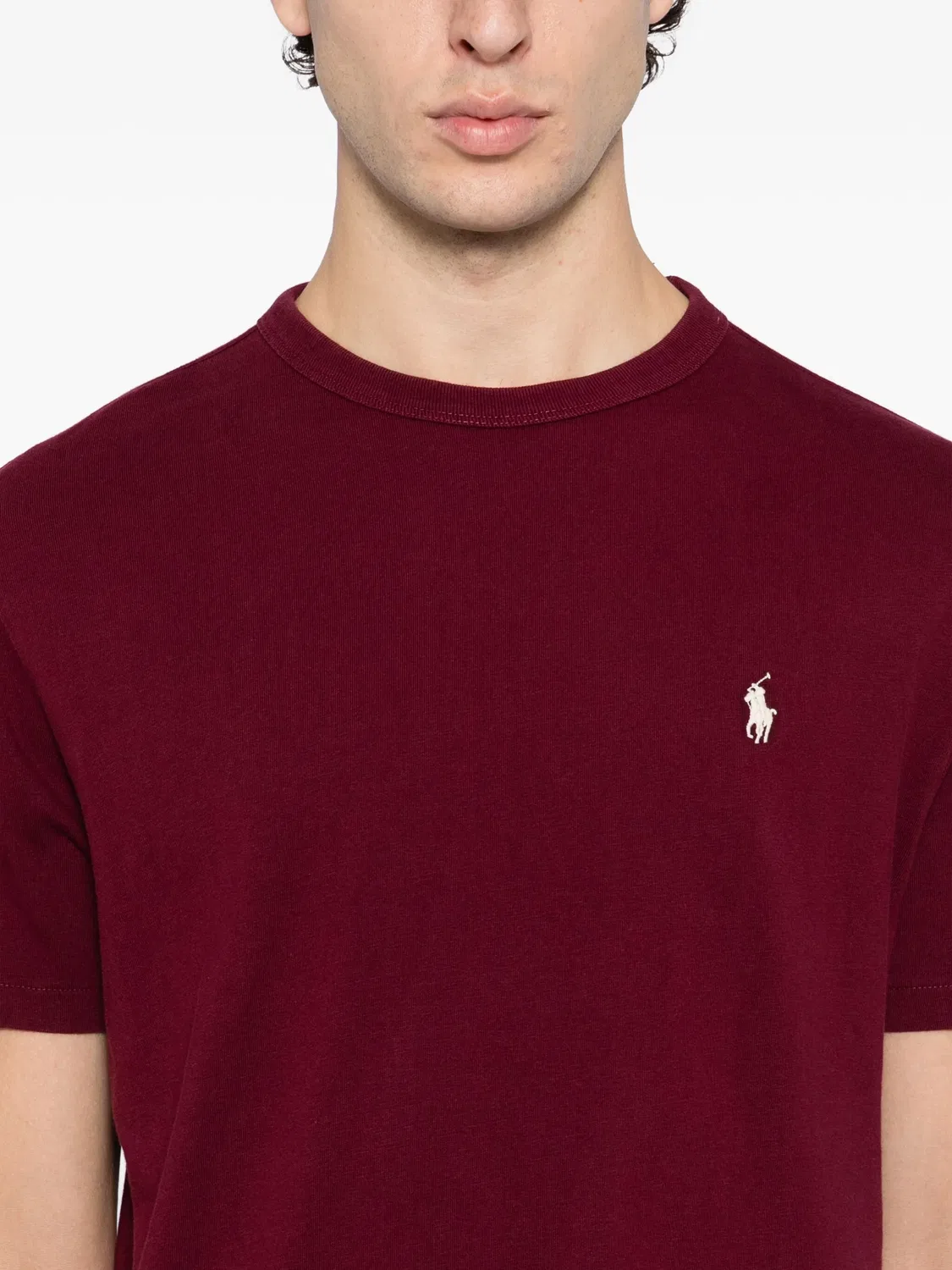Футболка с вышитым логотипом Polo Ralph Lauren, бордовый — фото 2