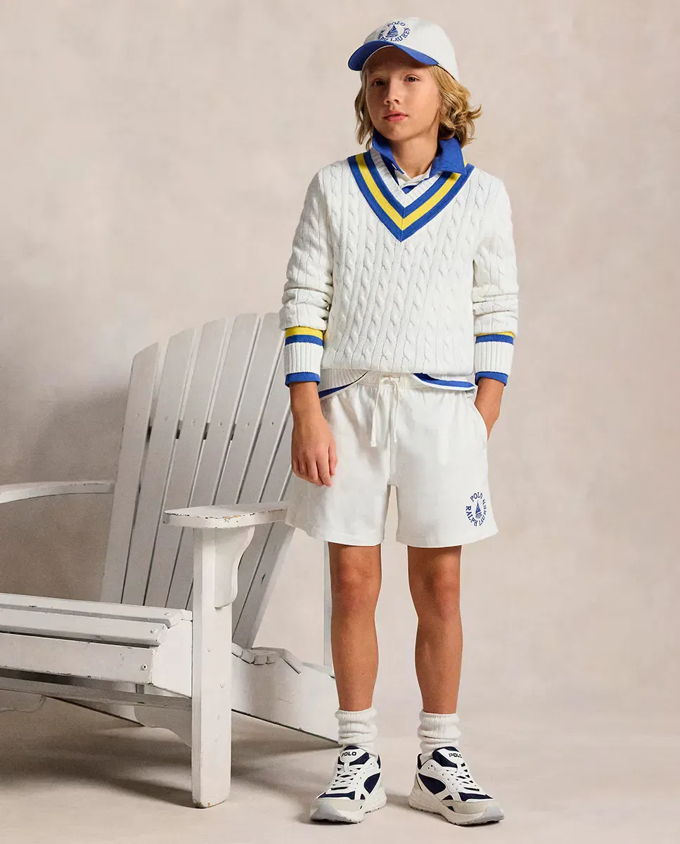 Детский джемпер для мальчиков с узором «косичка» Polo Ralph Lauren, Crudo — фото 4