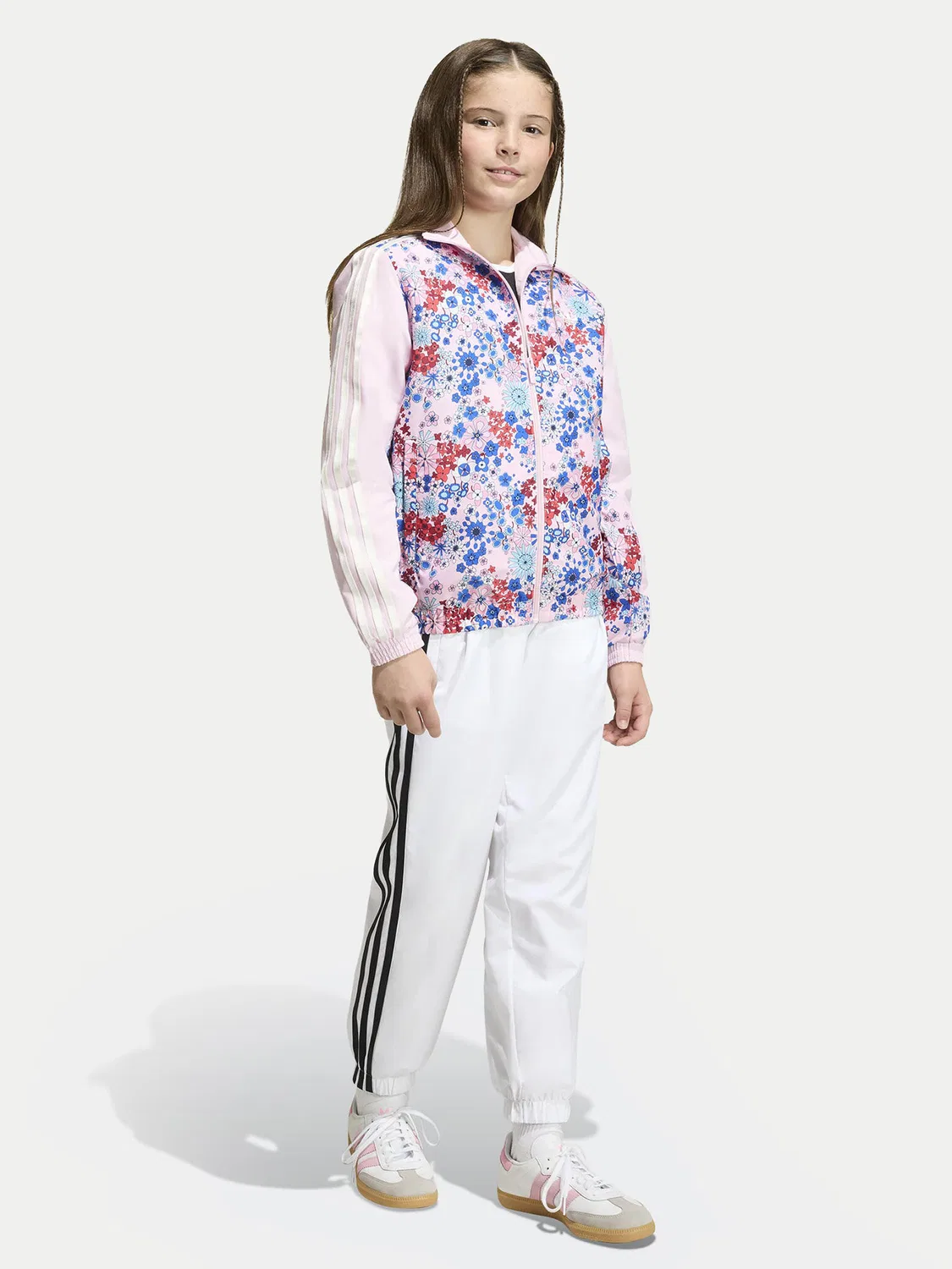 Толстовка стандартного кроя для девочки Liberty London Adidas, розовый — фото 2