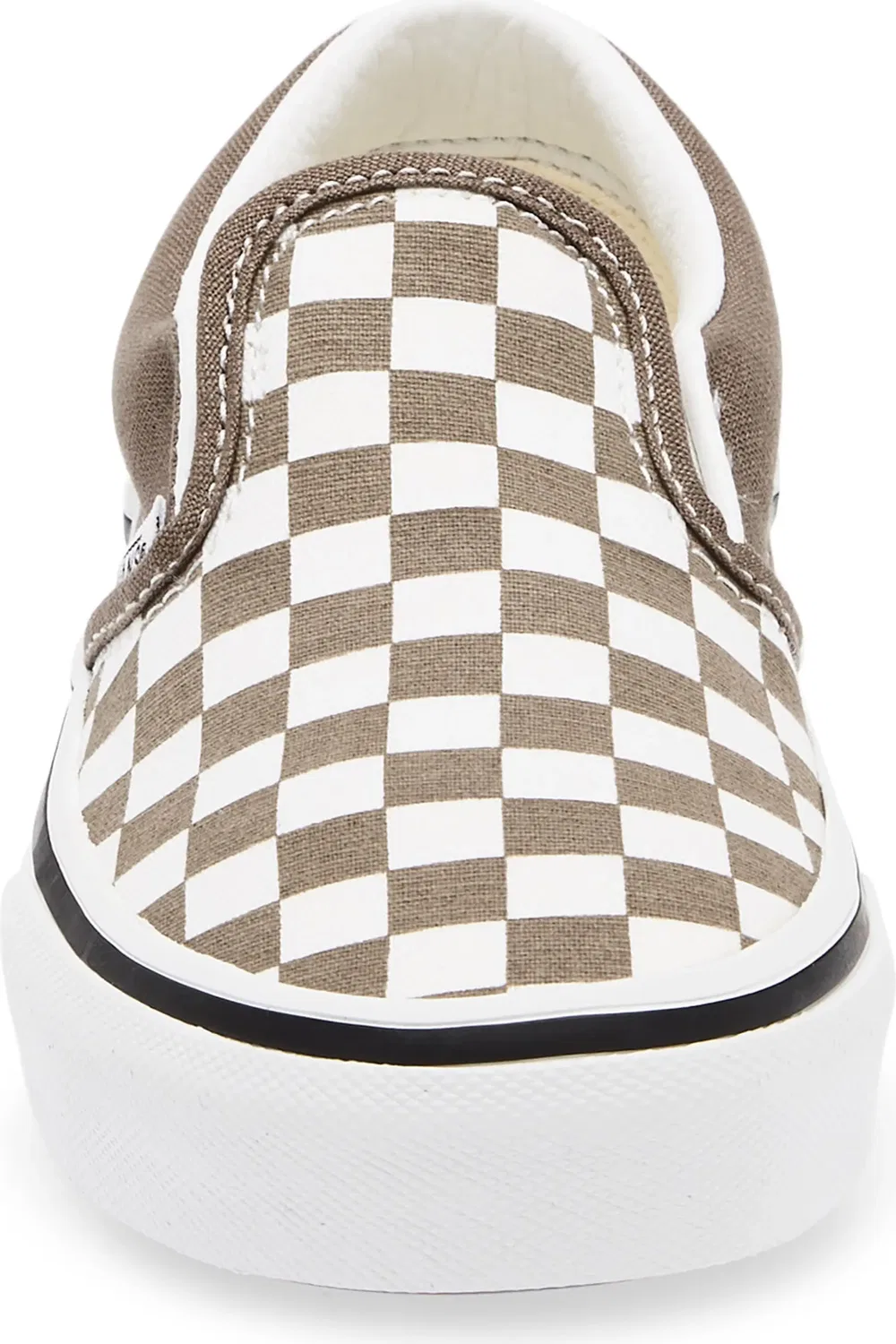 Детские кеды slip-on на низком профиле Classic Slip-On Vans, Checkerboard Walnut — фото 4