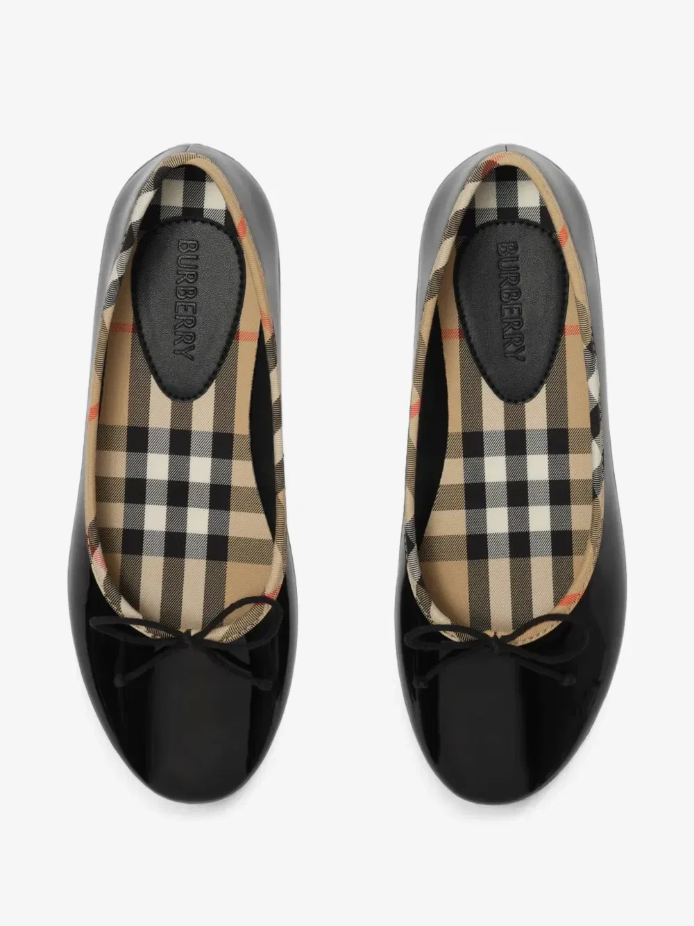 Балетки в клетку House Check BURBERRY KIDS, черный — фото 4