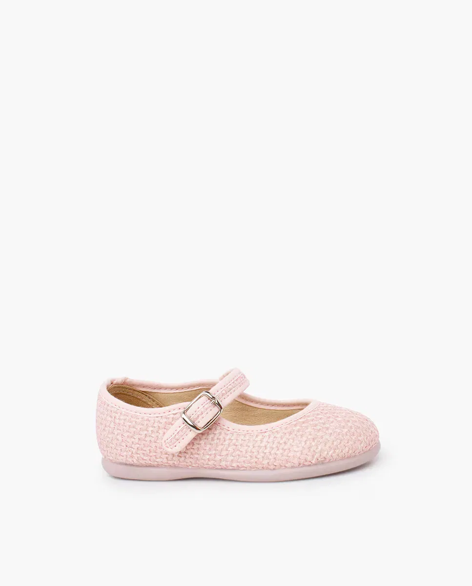 Детские туфли для девочек с плетением Pisamonas, Rosa