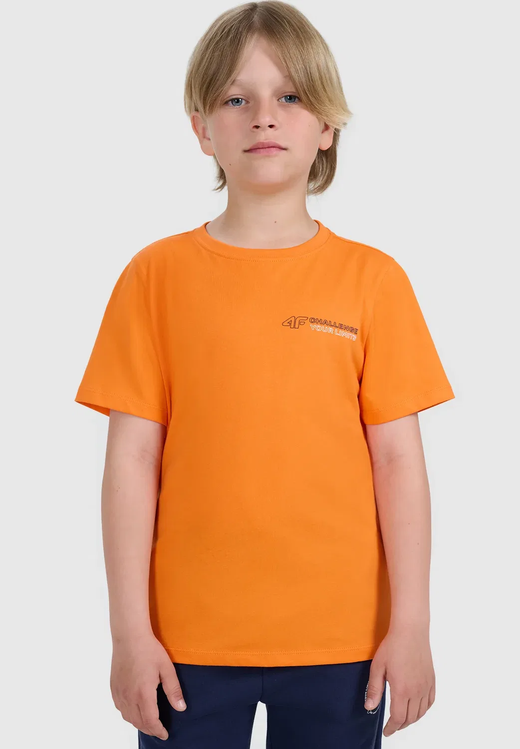 Футболка Regular z nadrukiem chłopięcy - czarny 122 (6-7 лат) - футболка с принтом 4F, Orange — фото 3