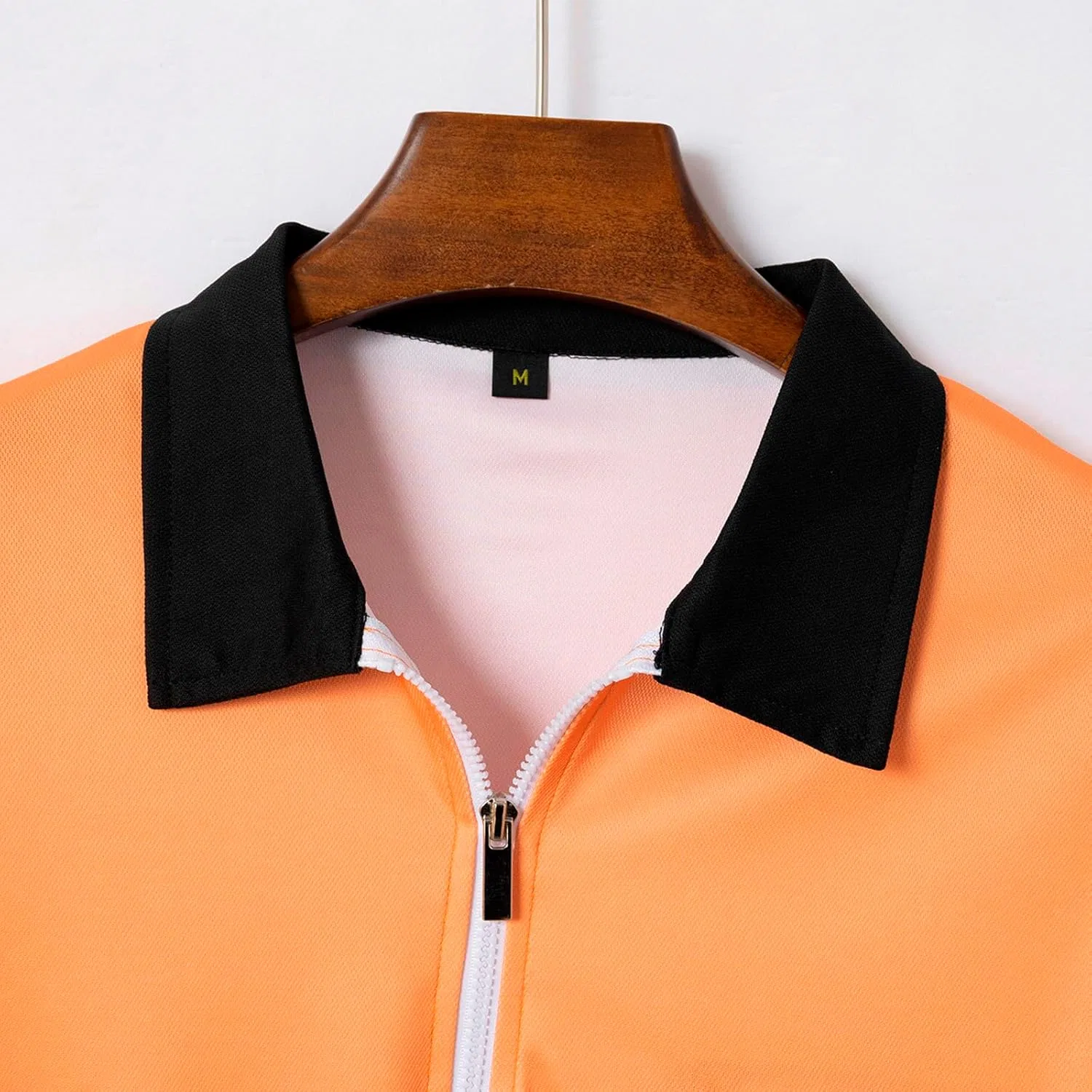 Мужская повседневная футболка поло с коротким рукавом, Orange — фото 2