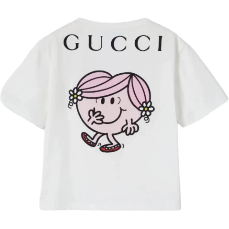 Детская футболка с круглым вырезом, умеренная, Gucci, White — фото 3
