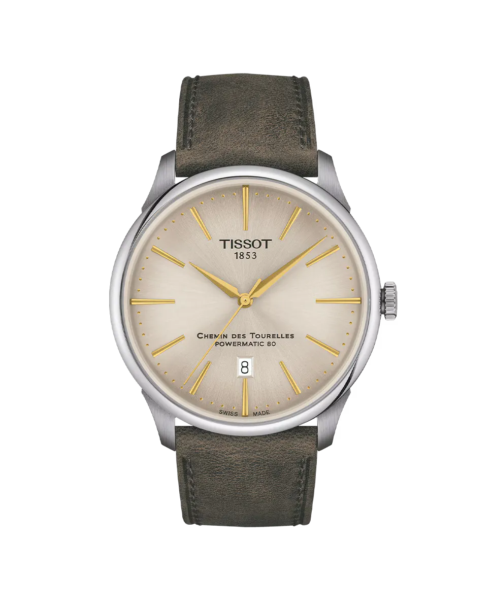 

Мужские часы Chemin des Tourelles коллекции зеленые Tissot, серебряный