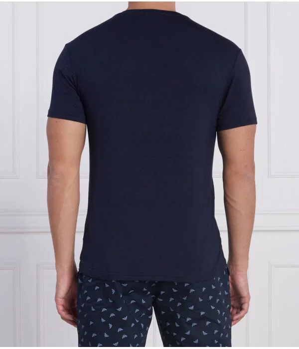 Мужская футболка с V-образным вырезом Slim Fit Emporio Armani, Blu Marino — фото 4