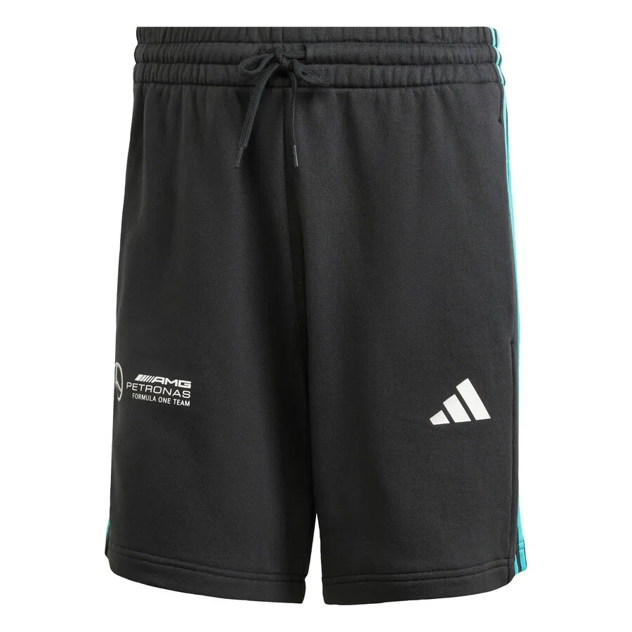Спортивные шорты ADIDAS PERFORMANCE Regular Workout Pants 'MERCEDES - AMG PETRONAS FORMULA ONE TEAM DNA SHORT' черного цвета