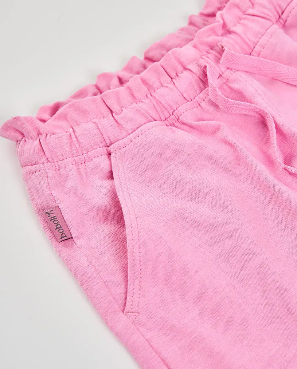 Детские шорты для девочек из фланели Boboli, Rosa Chicle — фото 2
